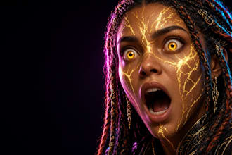 design clickable youtube thumbnail art and faces