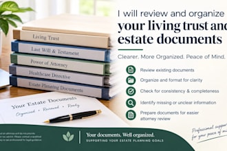 review and organize your living trust and estate documents