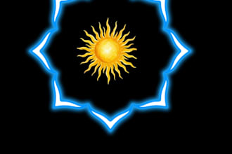design a modern moroccan islamic and sun style logo
