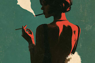 make vintage retro poster illustration