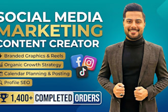 be your social media manager and monthly content creator