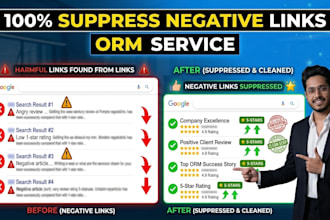 do online reputation management, ORM, services to suppress negative links
