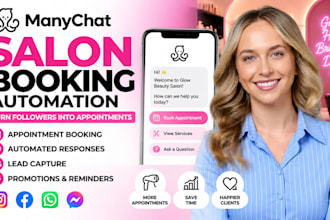 set up manychat salon booking automation