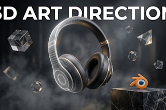 create 3d art directed product photography and visual identity