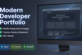 build responsive developer portfolio website with modern ui