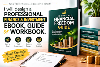 design a professional finance and investment ebook, guide or workbook