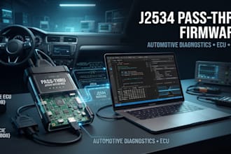 develop j2534 pass thru firmware for automotive diagnostic interfaces