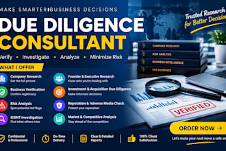 do company due diligence, business verification and background research