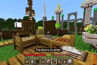 create and update custom minecraft modpacks with quests, menus and redstone farm