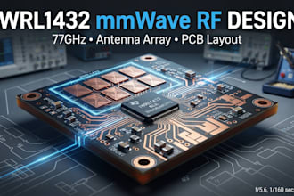 design ti iwrl1432 rf pcb, 77ghz mmwave antenna