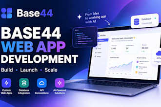 develop your saas app using base44