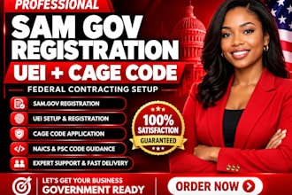 complete sam gov registration uei and cage code setup