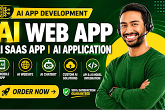 build ai web app ai mobile app ai saas app  or custom ai app