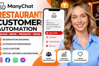 build a manychat restaurant customer automation bot