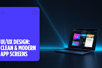 design clean UI UX mobile app screens in figma