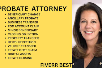 be your ny,ca,texas,florida probate lawyer for asset distribution and succession