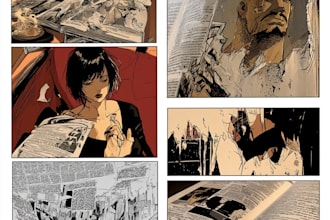 manga page , comic page ,nsfw comic and manga illustration