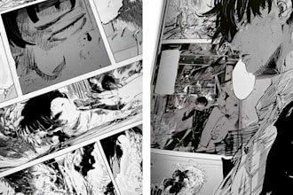 manga page , comic page ,nsfw comic and manga illustration