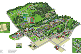 design custom campus maps, university maps, school maps, and college site plans