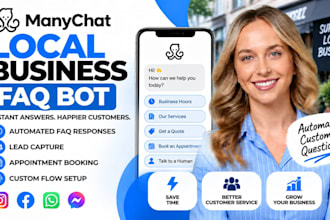 build a manychat faq chatbot for your local business