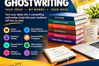 ghostwrite your fiction or nonfiction book and ebook