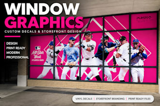 design eye catching window graphics, shop front signage, decals, and store front