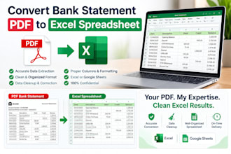 convert bank statement PDF to excel spreadsheet