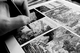 custom comic art, panel, cover and character page for books