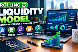 build a rolling liquidity cash flow forecasting working capital financial model