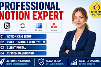 build your custom notion CRM, project management system and client portal