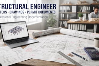 provide structural engineer letter, drawings, and engineering stamp for permit
