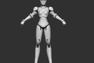 build articulated model for 3d printing,2d artwork to 3dprintable model,stl file