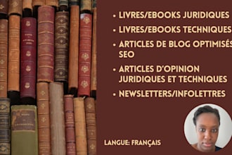 ghostwrite your legal or technical book or ebook in french
