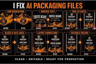 convert ai generated packaging into editable print ready vector dieline files