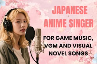 write and sing japanese lyrics for anime jpop game music vgm visual novel songs