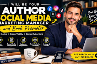 be your author social media marketing manager and book promoter