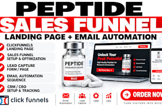 clickfunnels peptide landing page sales funnel lead capture email automation cro
