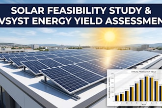 conduct solar feasibility study and pvsyst energy yield assessment