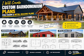 create custom barndominium plans, pole barn and metal building plans