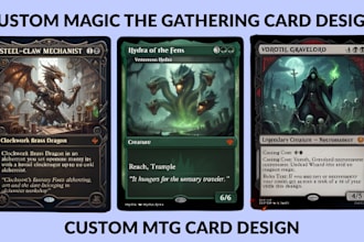 design custom mtg card art mtg alter tcg card desig edh commander card