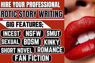 write custom erotic, romance or dramatic stories for you