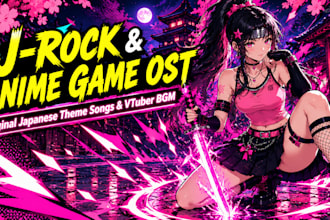 compose original cute japanese anime theme songs vtuber jrock music and game ost