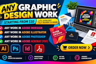 do any work in adobe indesign illustrator and photoshop