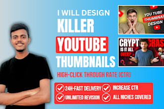 design viral high CTR youtube thumbnail design