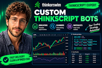 develop custom thinkorswim, thinkscript bots, indicators and scanners