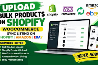 upload bulk products on shopify woocommerce sync listing on shopify amazon ebay