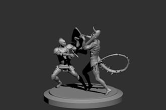 model 3d action figure,figurine,articulated 3d model,printable stl 3d sculpture