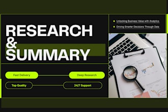 do professional content writing and research summaries