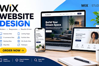 design wix website, wix studio website or redesign wix site
