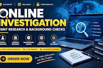 be your online investigator for osint research and background checks